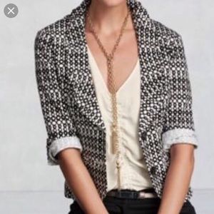 Cabi black and white circle print blazer jacket  4